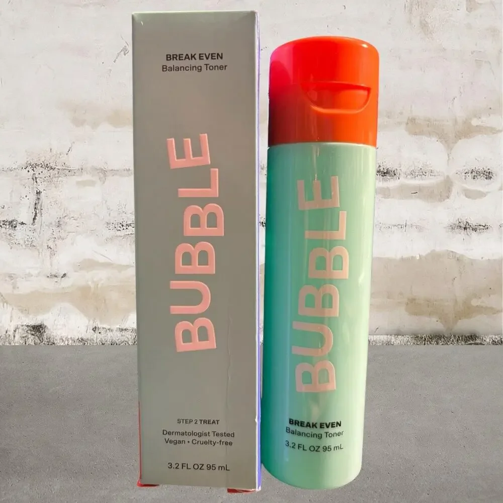 Bubble Skincare $16 Break Even Balancing Face Toner NIB